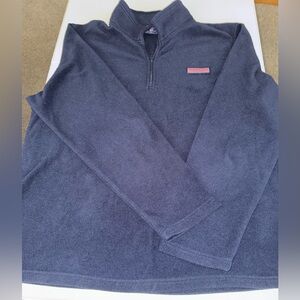 Vineyard Vines Men's Dark Blue Zip Up Sweater